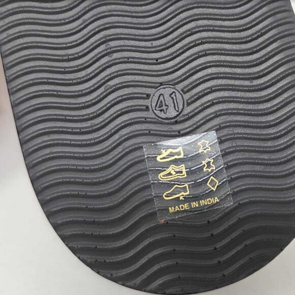 Women's EU 41 (US 10-10.5) By Anthropologie Footbed Fisherman Flats sandals red - Picture 11 of 11